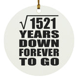 39th Anniversary Square Root of 1521 Years Down Forever To Go - Circle Ornament