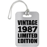 37th Birthday Vintage 1987 Limited Edition - Luggage Bag Tag
