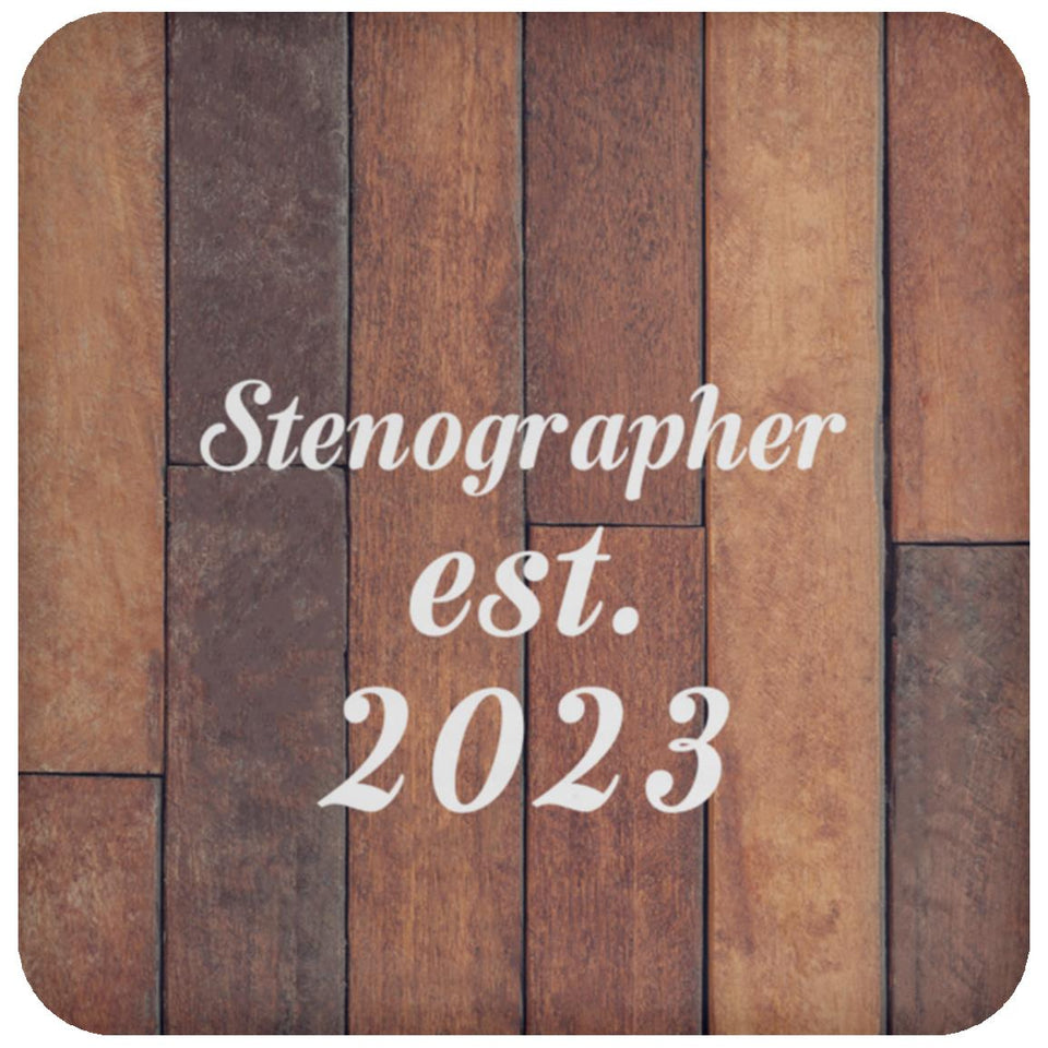 Stenographer Established Est. 2023 - Drink Coaster E