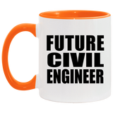 Future Civil Engineer - 11oz Accent Mug Orange