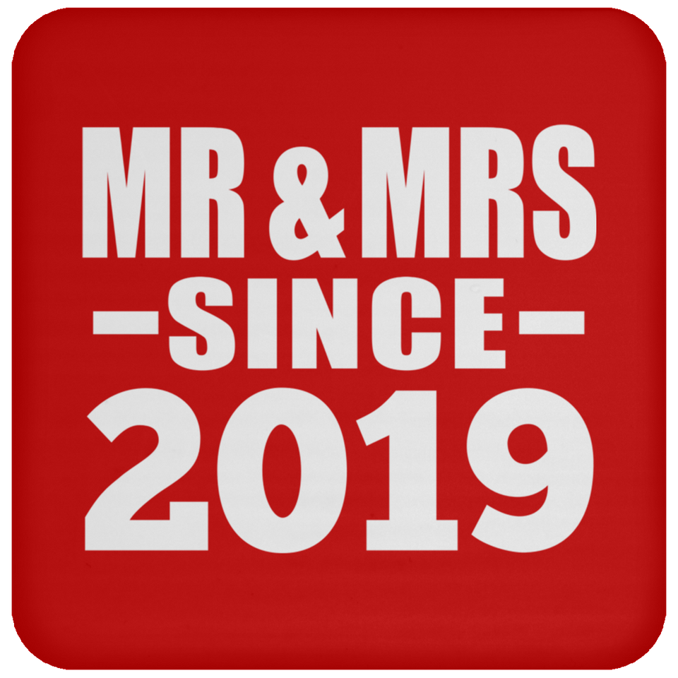 5th Anniversary Mr & Mrs Since 2019 - Drink Coaster