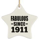 113th Birthday Fabulous Since 1911 - Star Ornament