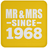 56th Anniversary Mr & Mrs Since 1968 - Drink Coaster