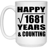 Happy 41st Anniversary Square Root of 1681 Years & Counting - 15oz Coffee Mug