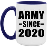 Army Since 2020 - 15oz Accent Mug Purple