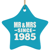 39th Anniversary Mr & Mrs Since 1985 - Star Ornament