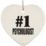 Number One #1 Psychologist - Heart Ornament