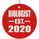 Biologist Established EST. 2020 - Circle Ornament