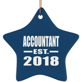 Accountant Established EST. 2018 - Star Ornament