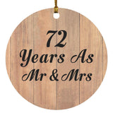 72 Years As Mr & Mrs - Circle Ornament C