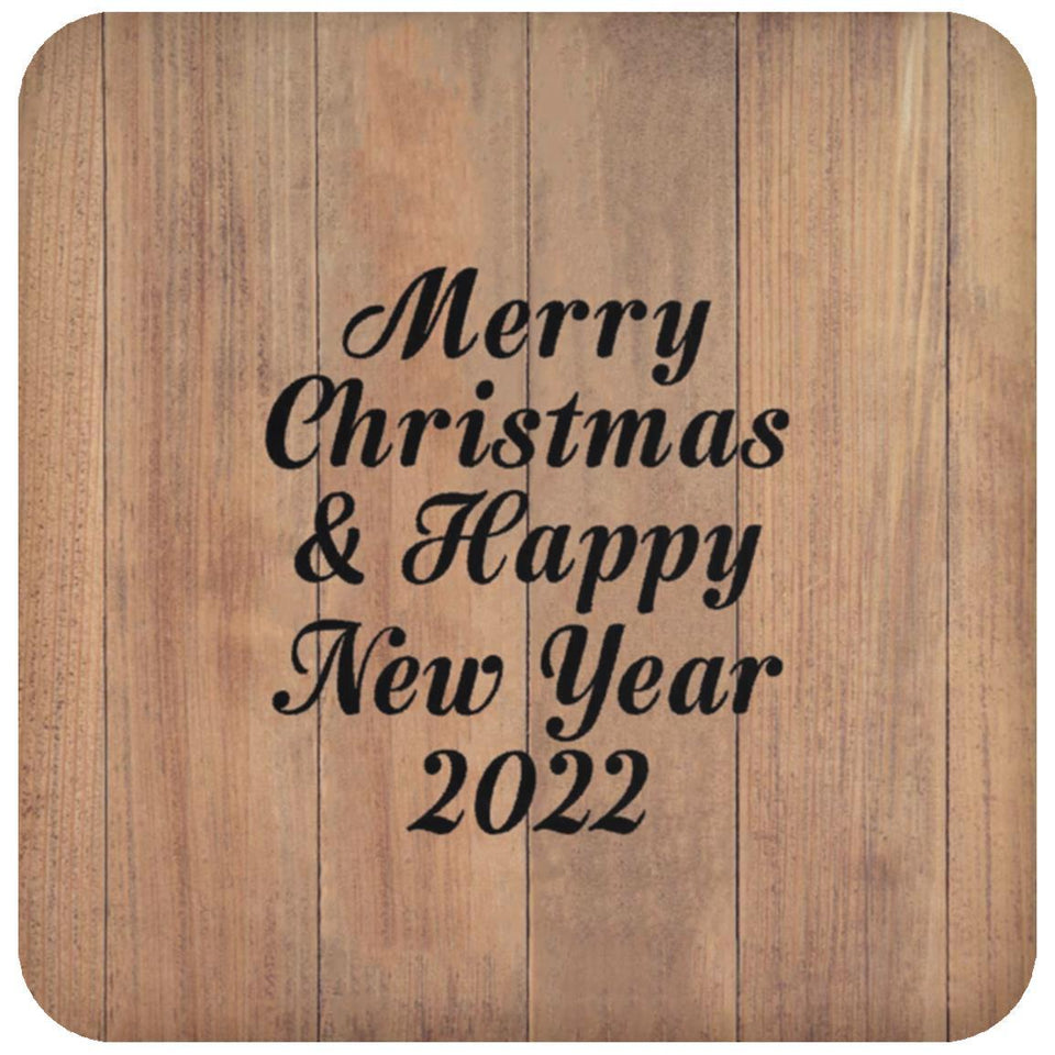 Merry Christmas & Happy New Year 2022 - Drink Coaster C