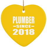Plumber Since 2018 - Heart Ornament