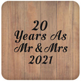 20 Years As Mr & Mrs 2021 - Drink Coaster C