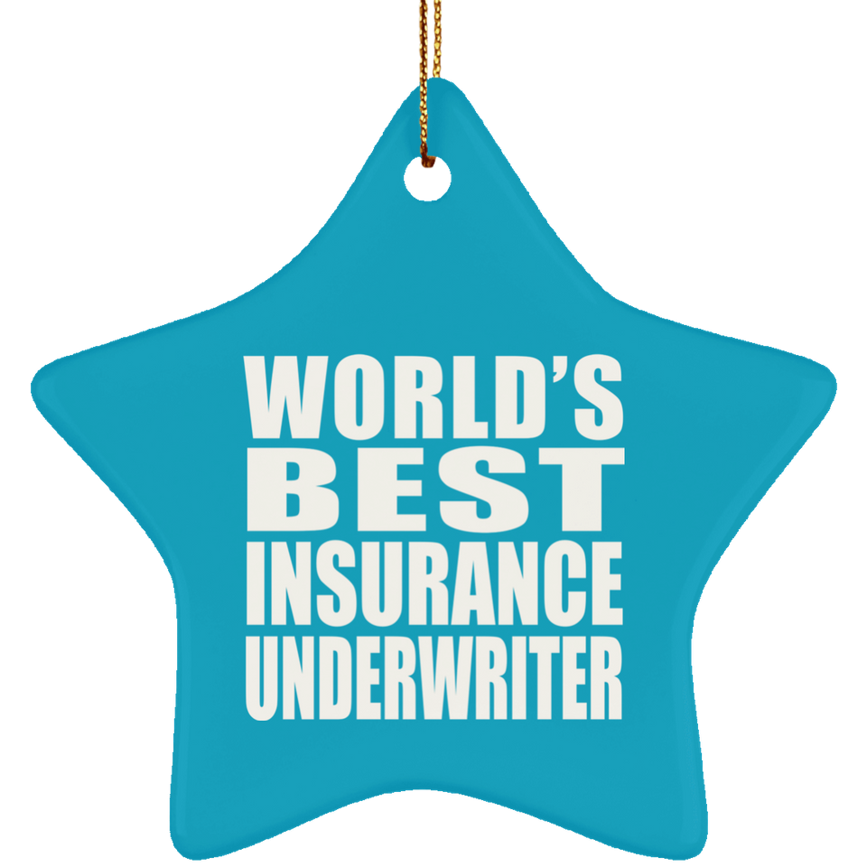 World's Best Insurance Underwriter - Star Ornament