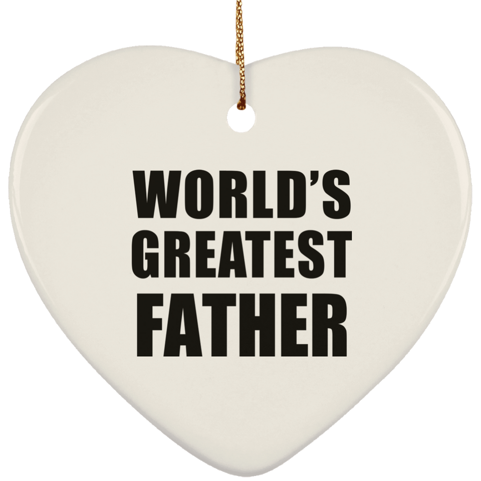 World's Greatest Father - Heart Ornament