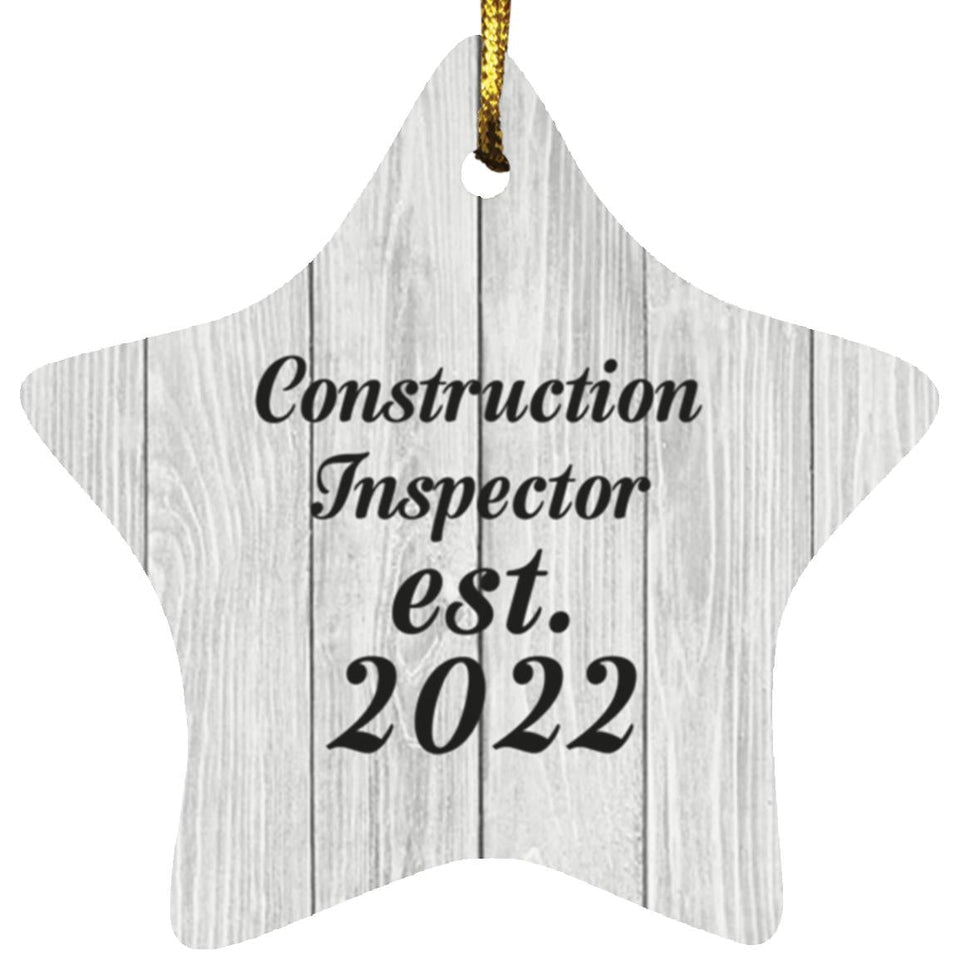 Construction Inspector Established Est. 2022 - Star Ornament F