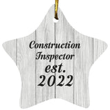 Construction Inspector Established Est. 2022 - Star Ornament F