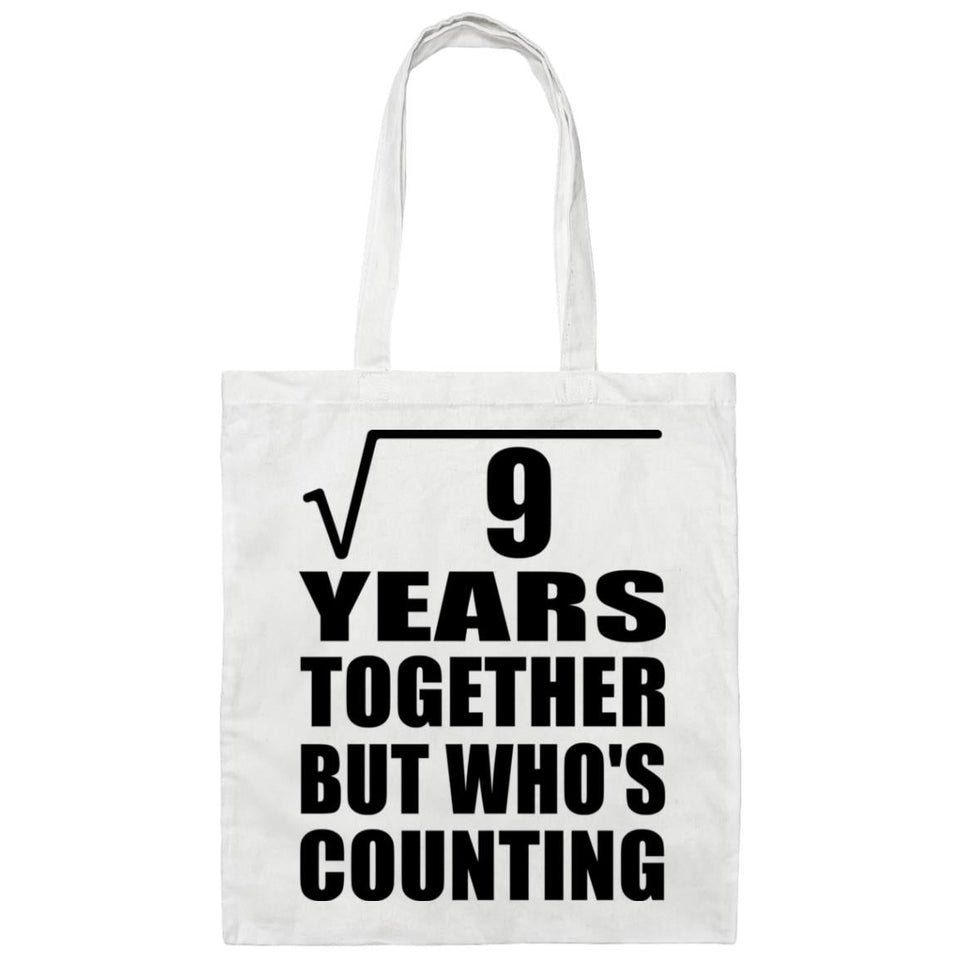 3rd Anniversary Square Root of 9 Years Who's Counting - Tote Bag White