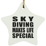 Sky Diving Makes Life Special - Star Ornament