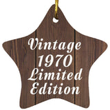 54th Birthday Vintage 1970 Limited Edition - Star Ornament D