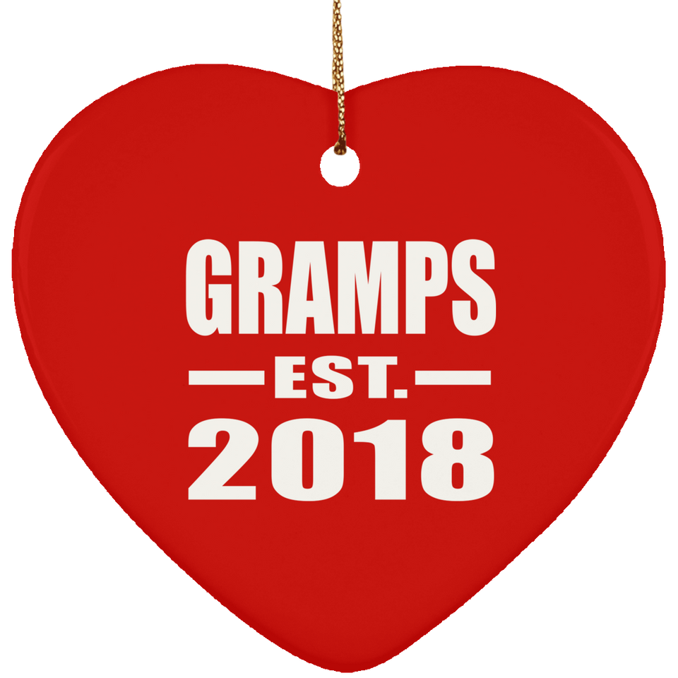Gramps Established EST. 2018 - Heart Ornament