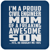 Proud Civil Engineer Mom Of Awesome Son - Drink Coaster