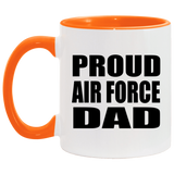 Proud Air Force Dad - 11oz Accent Mug Orange