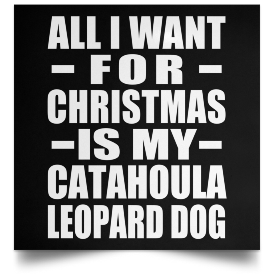 All I Want For Christmas Is My Catahoula Leopard Dog - Poster Square