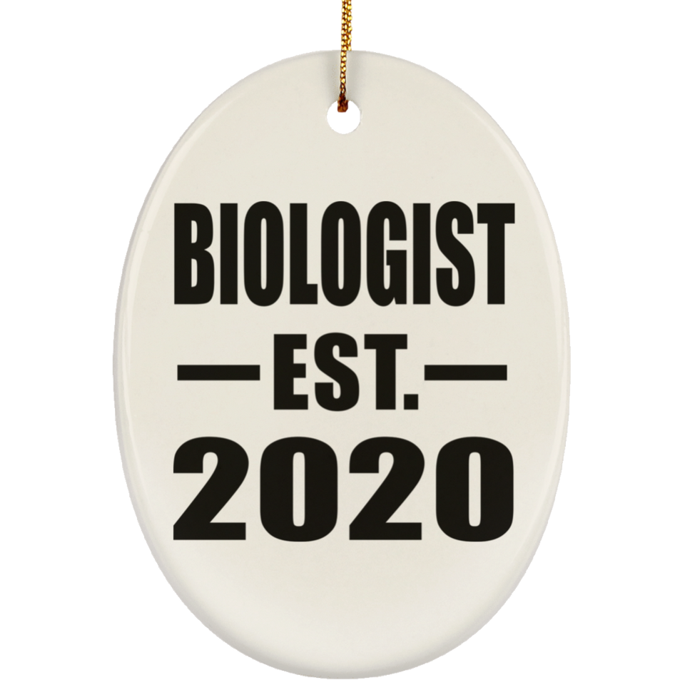 Biologist Established EST. 2020 - Oval Ornament