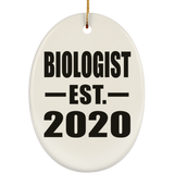 Biologist Established EST. 2020 - Oval Ornament