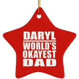 Daryl World's Okayest Dad - Star Ornament