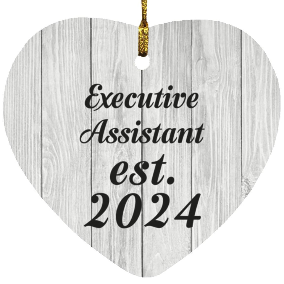 Executive Assistant Established Est. 2024 - Heart Ornament F