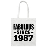 37th Birthday Fabulous Since 1987 - Tote Bag White