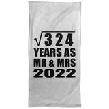 18th Anniversary Square Root of 324 Years As Mr & Mrs 2022 - Hand Towel