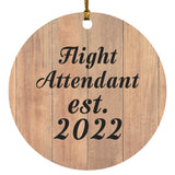 Flight Attendant Established Est. 2022 - Circle Ornament C