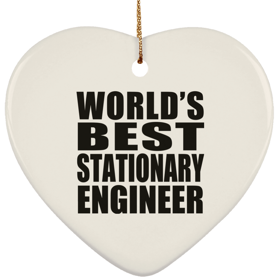 World's Best Stationary Engineer - Heart Ornament