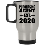 Purchasing Agent Established EST. 2020 - Silver Travel Mug