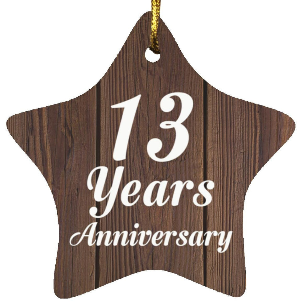13th Anniversary 13 Years Anniversary - Star Ornament D