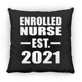 Enrolled Nurse Established EST. 2021 - Throw Pillow Black