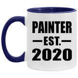 Painter Established EST. 2020 - 11oz Accent Mug Purple