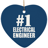 Number One #1 Electrical Engineer - Heart Ornament