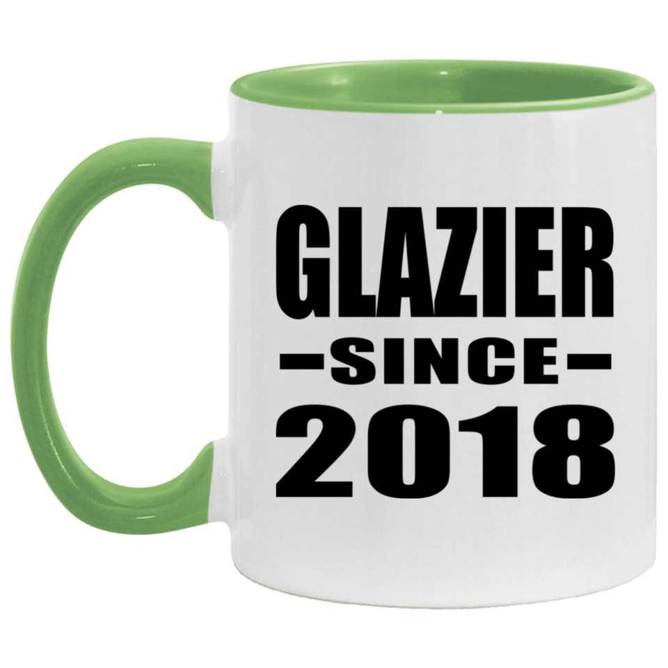 Glazier Since 2018 - 11oz Accent Mug Green