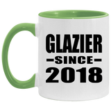 Glazier Since 2018 - 11oz Accent Mug Green