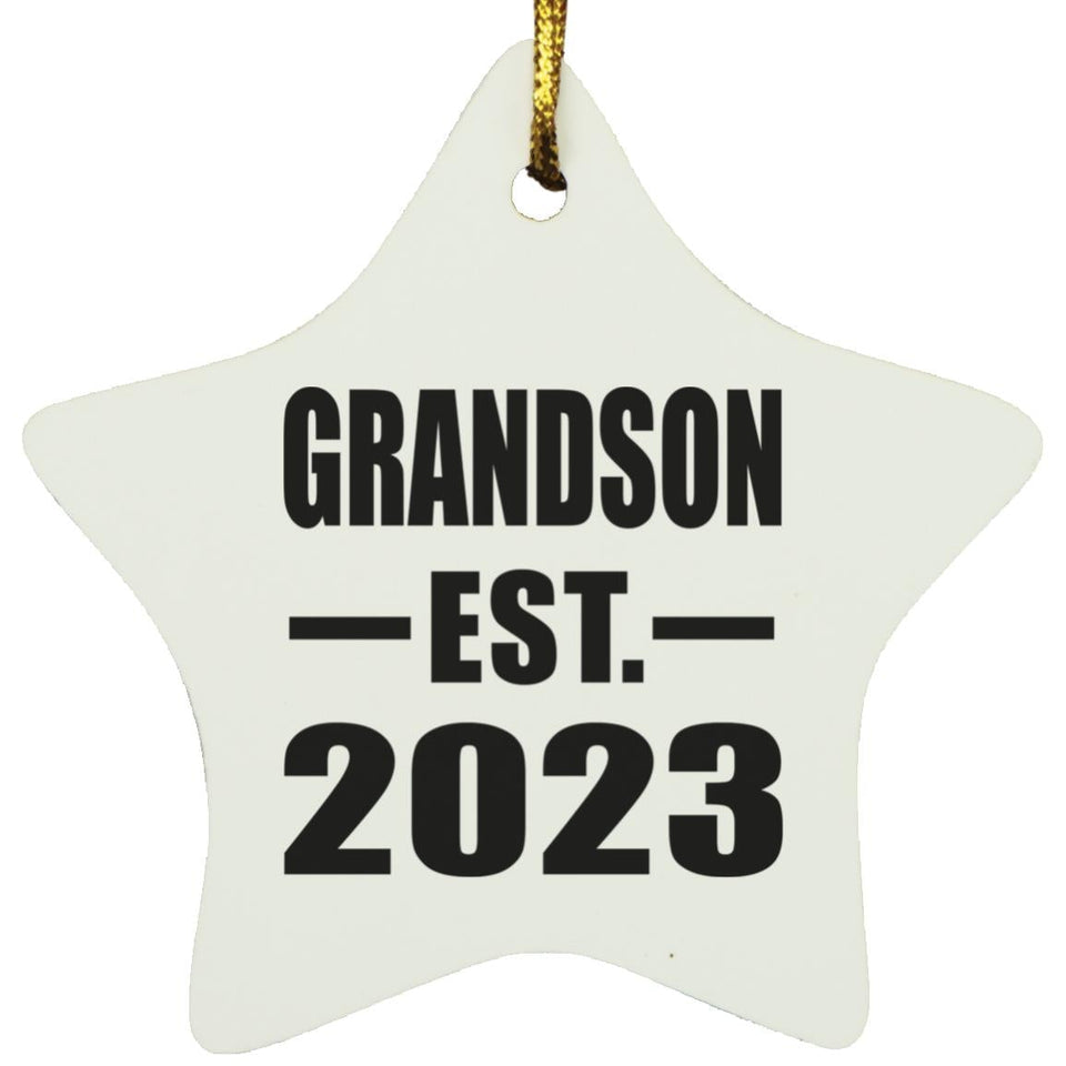 Grandson Established EST. 2023 - Star Ornament