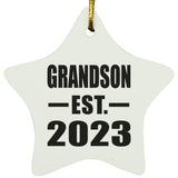 Grandson Established EST. 2023 - Star Ornament
