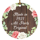 103rd Birthday Made In 1921 All Parts Original - Circle Ornament A