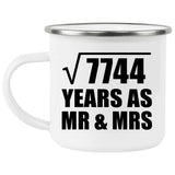 88th Anniversary Square Root of 7744 Years As Mr & Mrs - 12oz Camping Mug