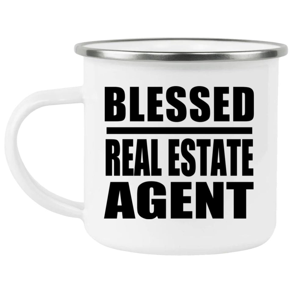 Blessed Real Estate Agent - 12oz Camping Mug