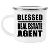 Blessed Real Estate Agent - 12oz Camping Mug