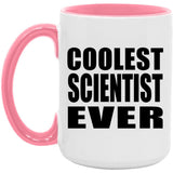Coolest Scientist Ever - 15oz Accent Mug Pink
